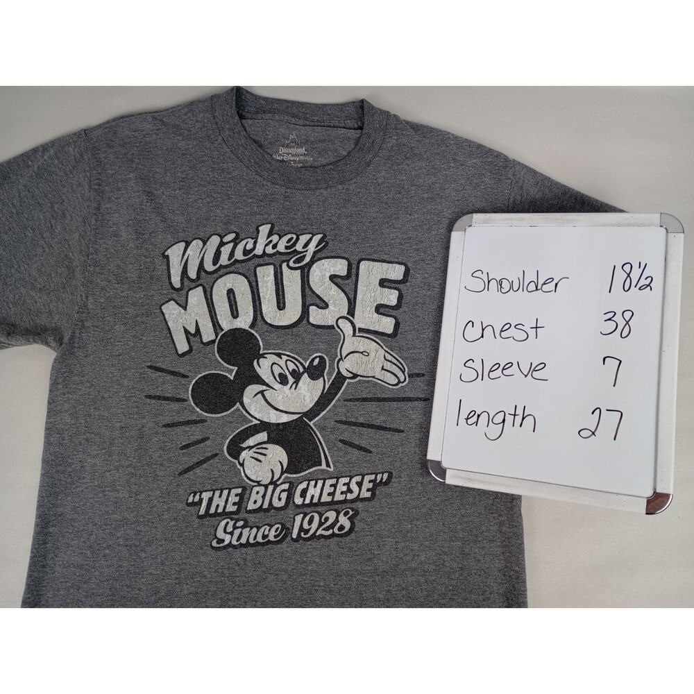 Disneyland Resort Hanes Men M Grey Mickey Mouse The Big Cheese Since 1938 Tshirt View 4